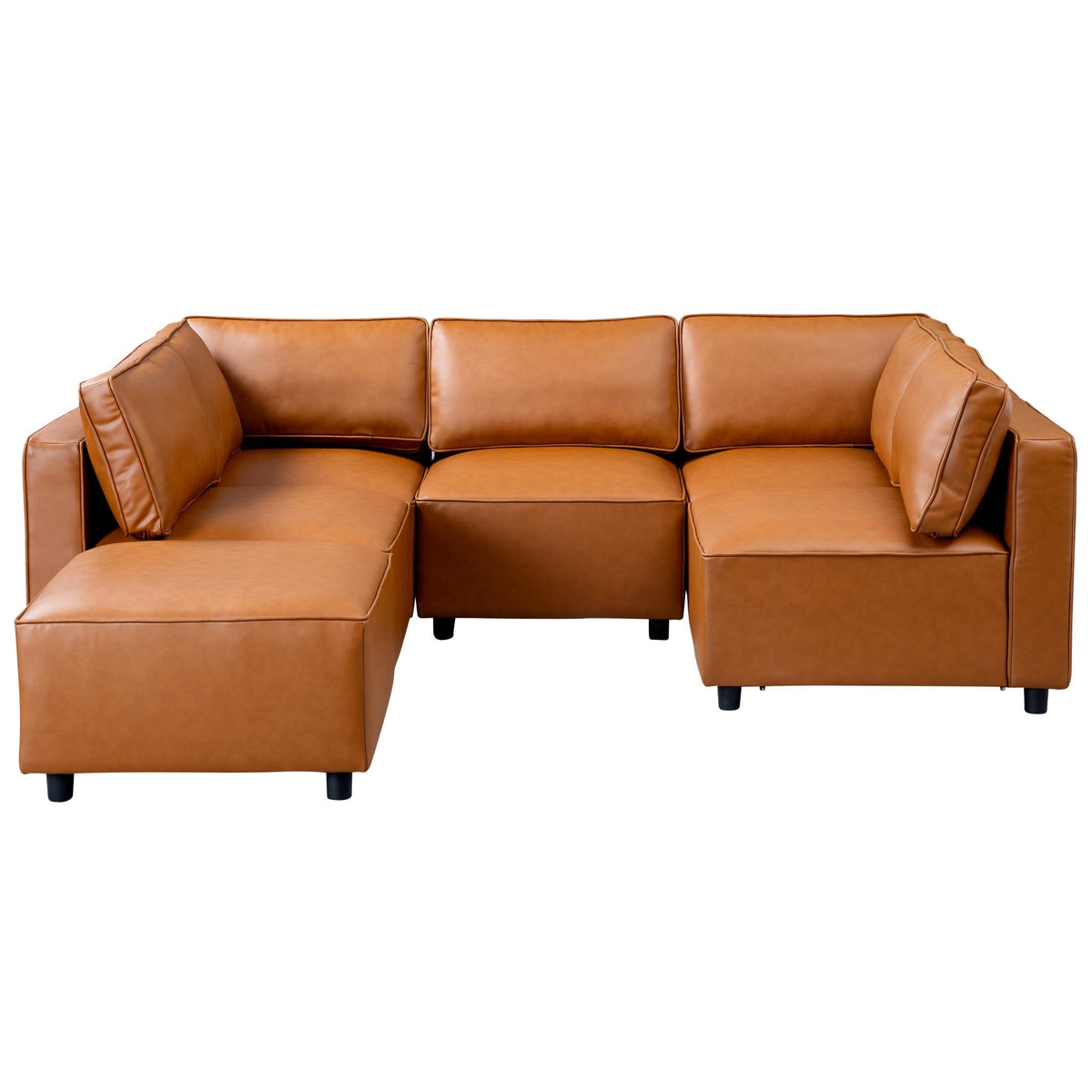 Reno - Modular Sofa - Cognac by Ashcroft Furniture | Bel Furniture