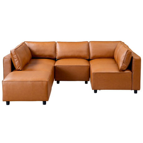 Reno - Modular Sofa - Cognac by Ashcroft Furniture | Bel Furniture