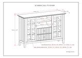 Acadian - Handcrafted Tall TV Media Stand by Simpli-Home | Bel Furniture