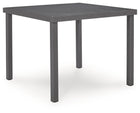Rocky Creek - Square Dining Table With Umbrella Option - Gray