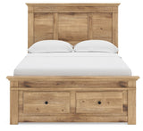 Makidern - Panel Storage Bed With Under Bed Storage Unit And Storage Footboard