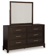 Neymorton - Dark Grayish Brown - Dresser And Mirror by Signature Design by Ashley® | Bel Furniture