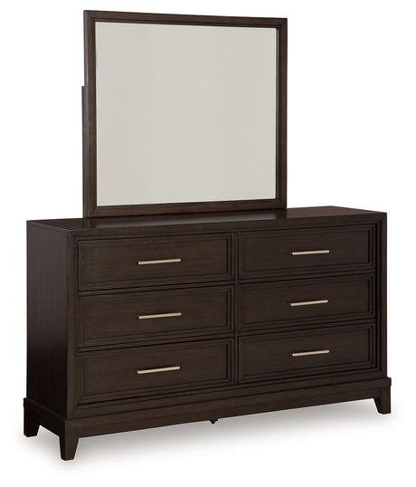 Neymorton - Dark Grayish Brown - Dresser And Mirror by Signature Design by Ashley® | Bel Furniture