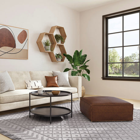 Brody - Large Square, Coffee Table Pouf by Simpli-Home | Bel Furniture
