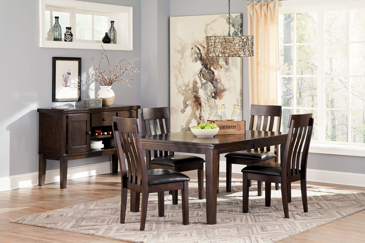 Haddigan - Dining Table With Side Chairs Dark Brown by Signature Design by Ashley® | Bel Furniture