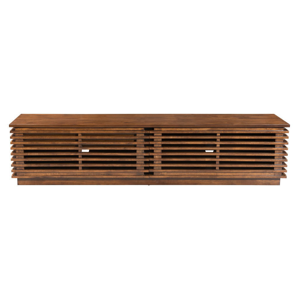 Modern Retro Grooves TV Media Center - Walnut