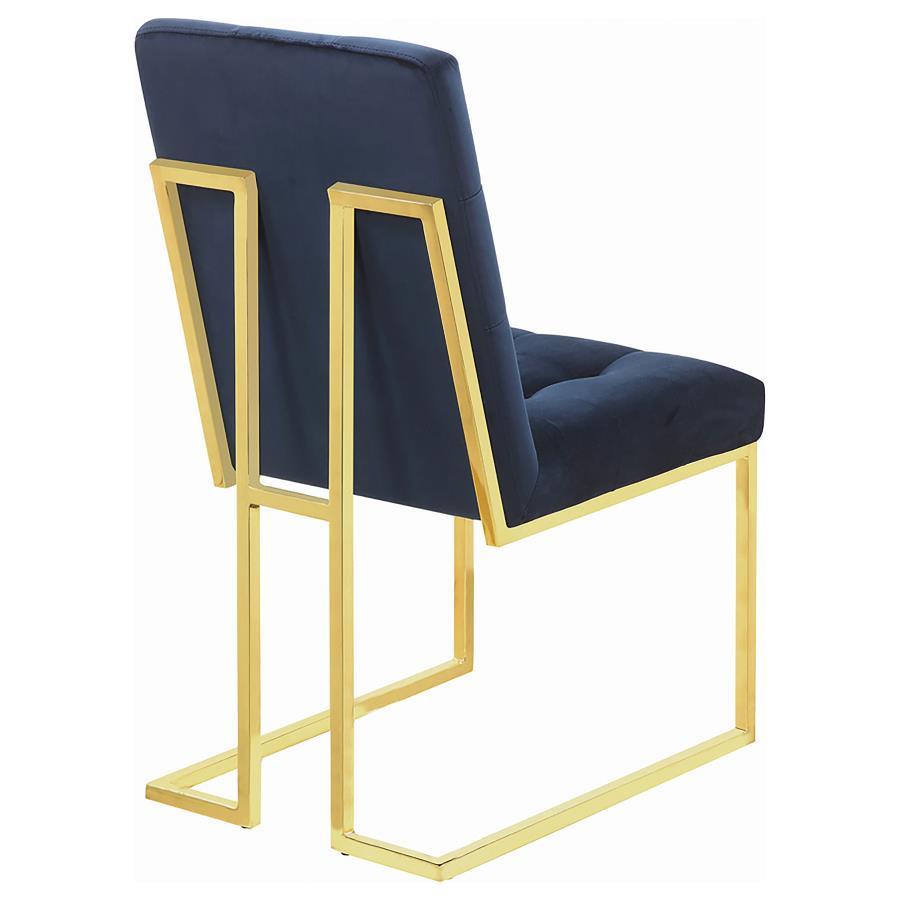 Cisco - Velvet Upholstered Dining Side Chair (Set of 2) - Gold