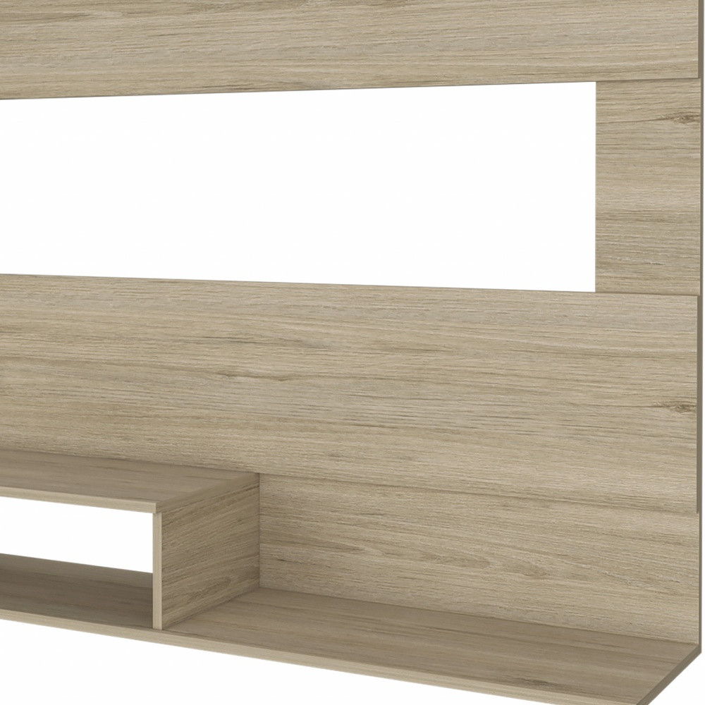 Manufactured Wood Open Shelving Entertainment Center - Light Pine