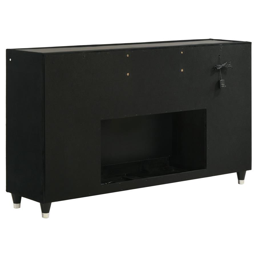 Lorient - 8-Drawer LED Bedroom Flame Box Dresser