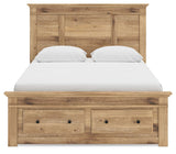 Makidern - Panel Storage Bed With Storage Footboard