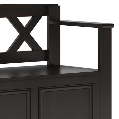 Amherst - Small Transitional Entryway Storage Bench by Simpli-Home | Bel Furniture