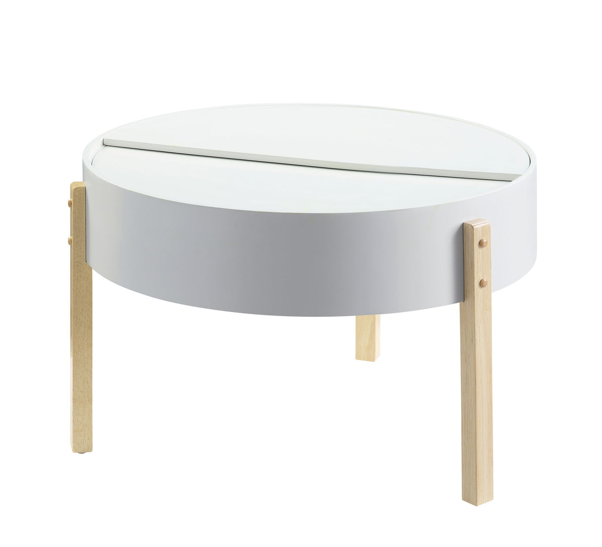 Bodfish - Round Table White Coffee Tables by Urban Nest | Bel Furniture