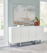 Ornawel - Distressed White - Accent Cabinet by Signature Design by Ashley® | Bel Furniture