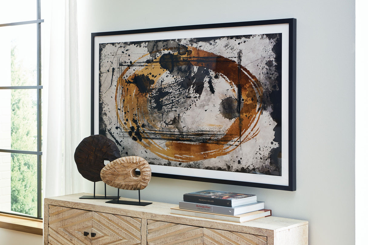 Clefting - Black / Caramel / Tan - Wall Art by Signature Design by Ashley® | Bel Furniture