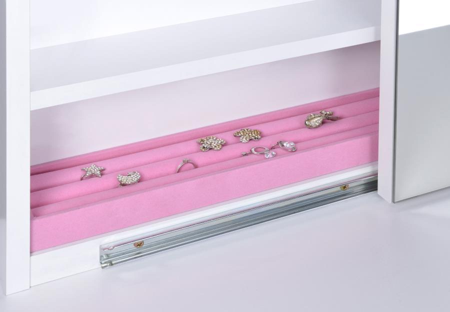 Harvey - 2-piece Vanity Set with Lift-Top Stool by CoasterEssence | Bel Furniture