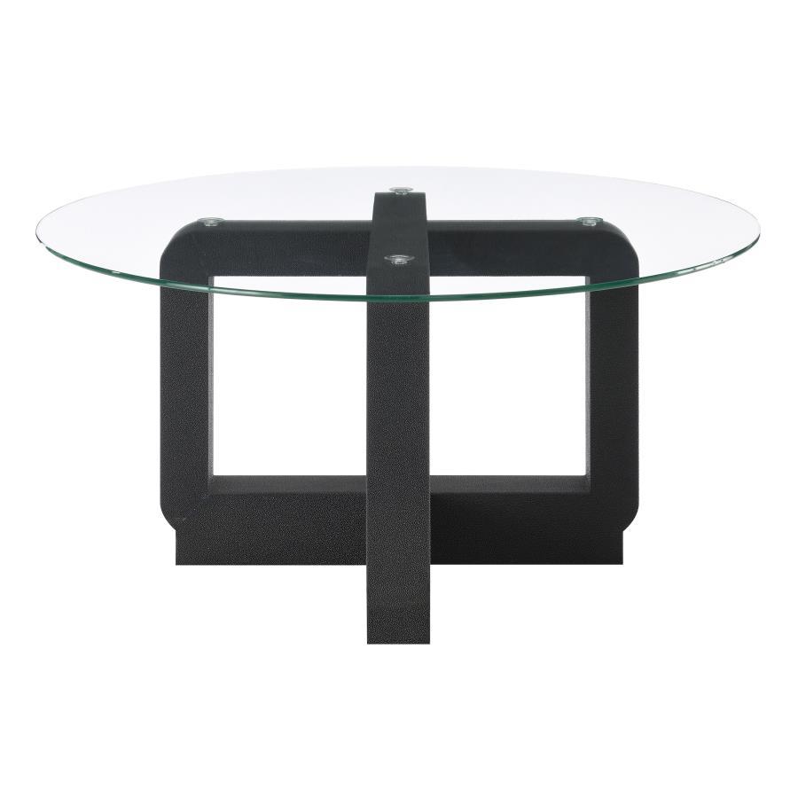 Acklin - Round Clear Glass Top Table