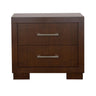 Jessica - 2-Drawer Nightstand Dark Brown by CoasterEssence | Bel Furniture