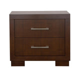 Jessica - 2-Drawer Nightstand Dark Brown by CoasterEssence | Bel Furniture