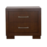Jessica - 2-Drawer Nightstand Dark Brown by CoasterEssence | Bel Furniture