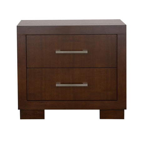 Jessica - 2-Drawer Nightstand Dark Brown by CoasterEssence | Bel Furniture