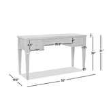 Dauphin - 3 Drawer Executive Desk by Jennifer Taylor Home | Bel Furniture