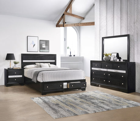 Regata - Bedroom Set Black by Crown Mark | Bel Furniture