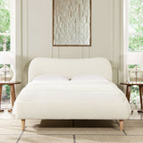 Roman - Curved Headboard Upholstered Platform Bed by Jennifer Taylor Home | Bel Furniture