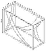 Lille - Glass Top Entryway Sofa Console Table Accents