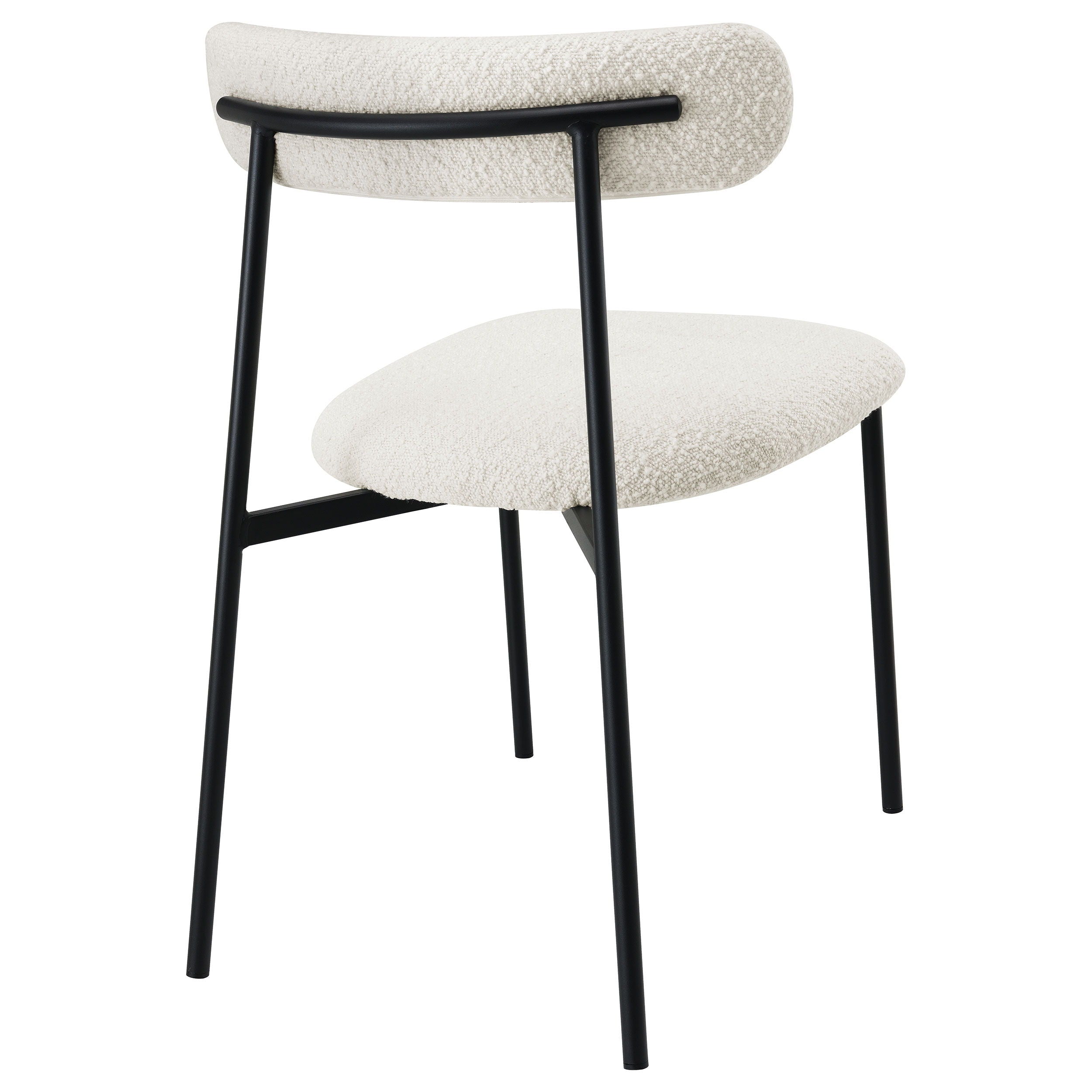 Anzio - Boucle Upholstered Dining Side Chair (Set of 2) - White