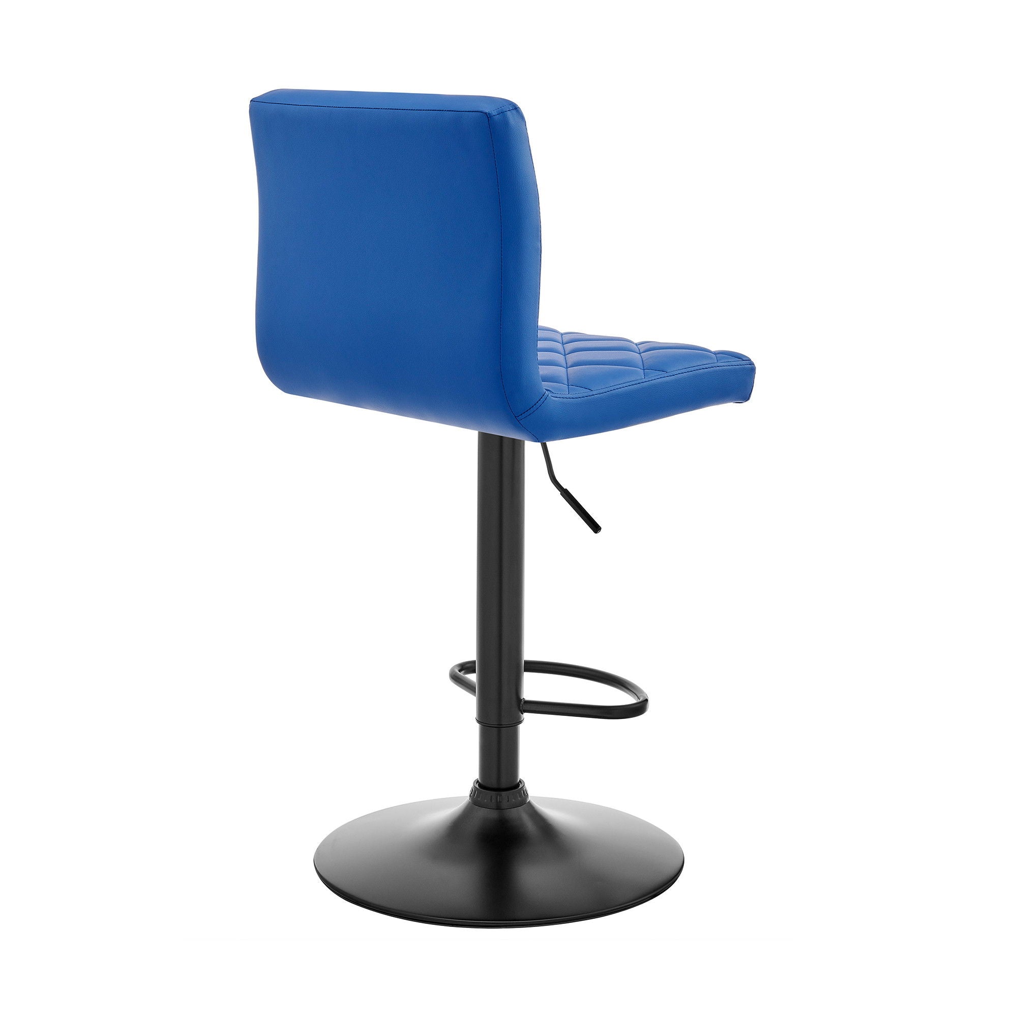 Swivel Low Back Adjustable Height Bar Chair - Blue / Black