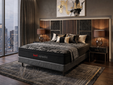 Graciela 15-Inch Plush Hybrid Mattress – Black & Gray Quilted Design