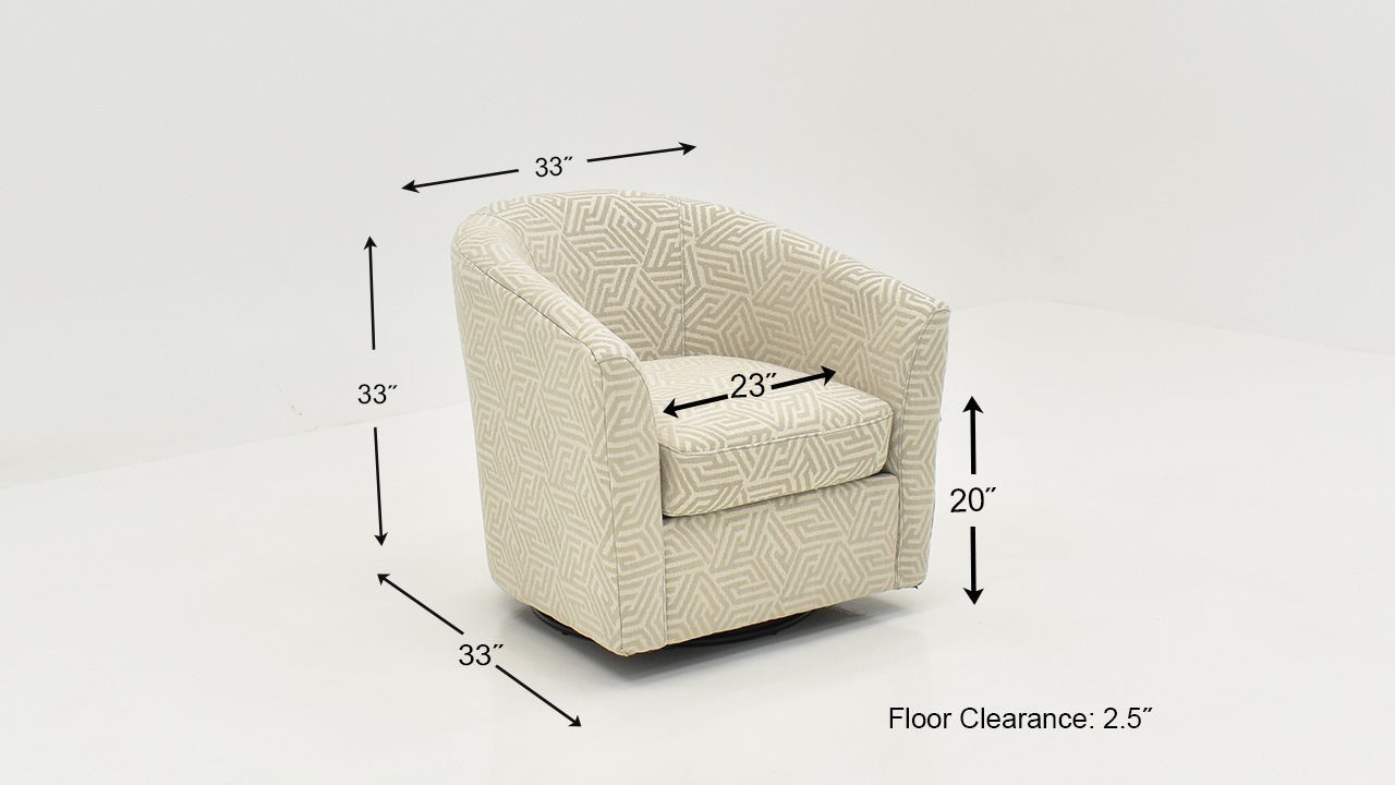 Swivel Chair - Ritzy Cream