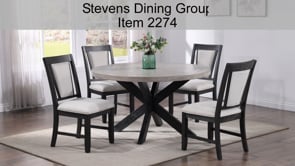 Stevens - 5 Piece Dining Room Set - Charcoal / Gray