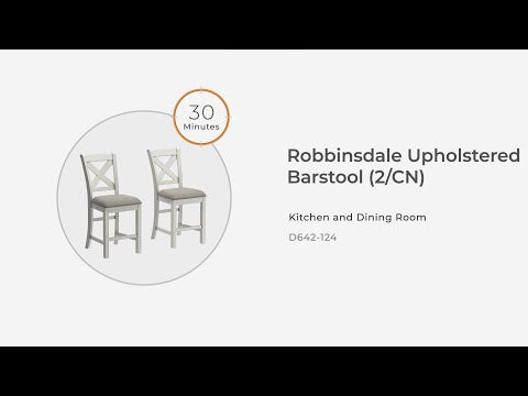 Robbinsdale - Upholstered Barstool (Set of 2) - Antique White