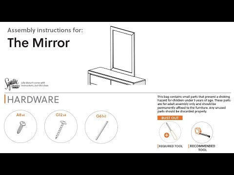 Stelsie - Bedroom Mirror - White