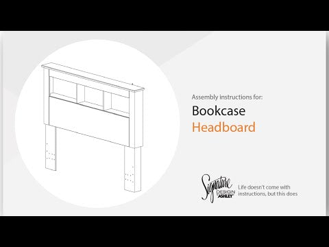 Drystan - Full Bookcase Headboard - Brown / Beige