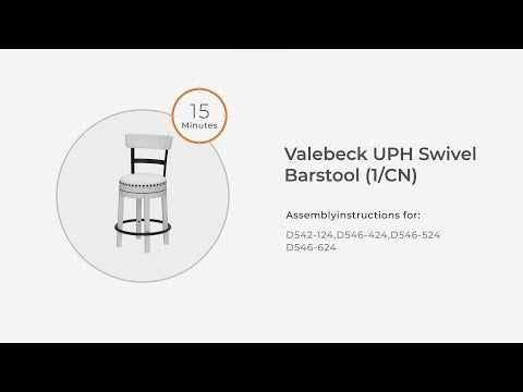 Valebeck - Full Back Swivel Stool