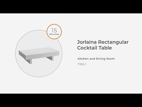Jorlaina - Rectangular Cocktail Table - Light Grayish Brown