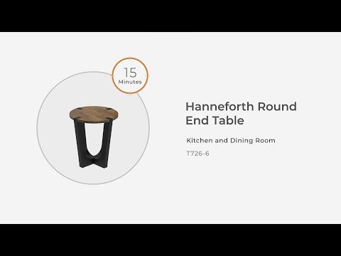 Hanneforth - Round End Table - Brown