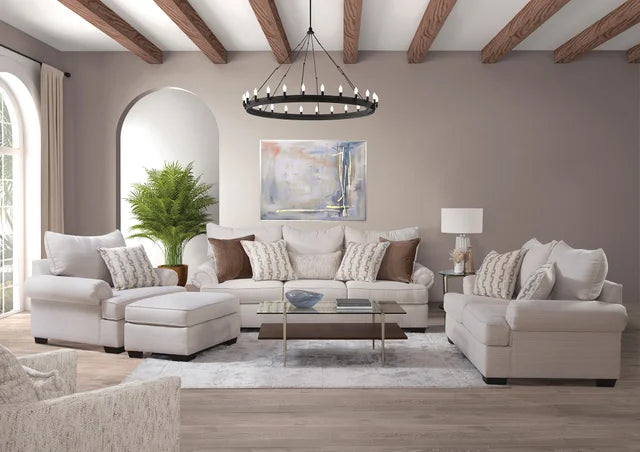 Mallory Chalk 2-Piece Sofa & Loveseat Set