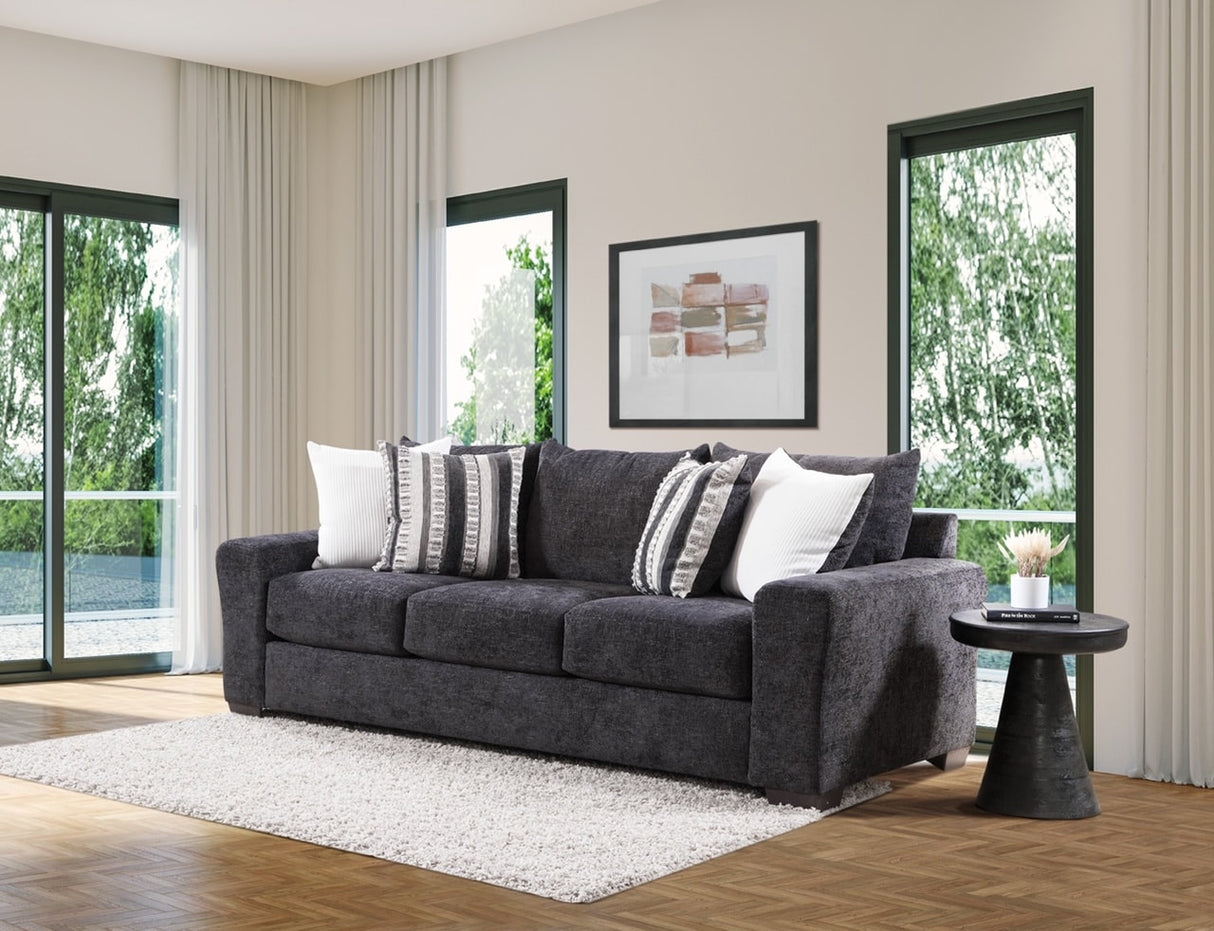 Zazie Black 2-Piece Sofa & Loveseat Set