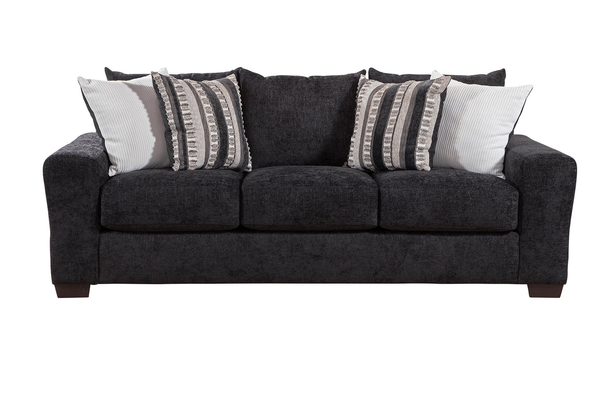 Zazie Black 2-Piece Sofa & Loveseat Set