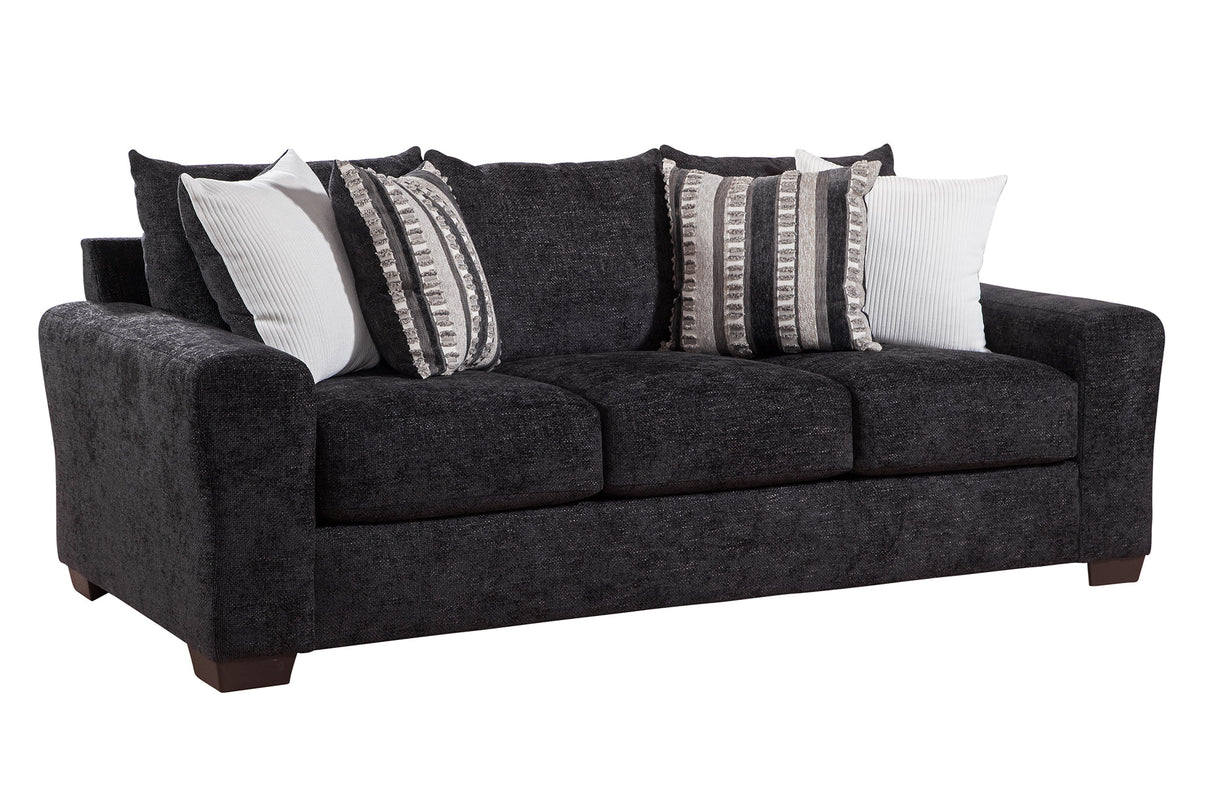 Zazie Black 2-Piece Sofa & Loveseat Set