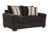 Zazie Black 2-Piece Sofa & Loveseat Set