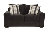 Zazie Black 2-Piece Sofa & Loveseat Set