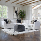 Breeze Linen 3-Piece Chenille Sectional – Oversized Contemporary L-Shaped Sofa
