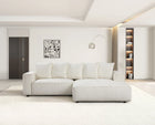 Romeo White Corduroy-Style 2-Piece Sectional Sofa with Chaise