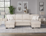 Sahara Beige Storage Sleeper Sectional with Dual Chaise & USB Console