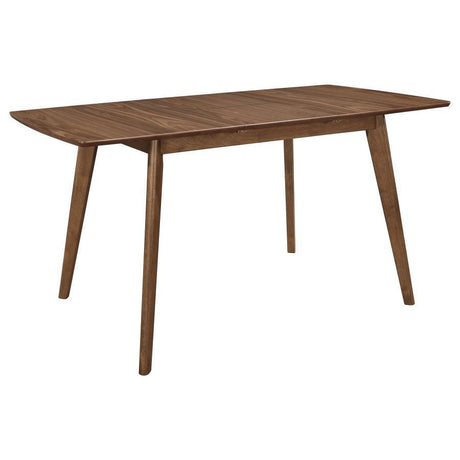 Alfredo - Extension Leaf Dining Table - Natural Walnut by CoasterEveryday | Bel Furniture