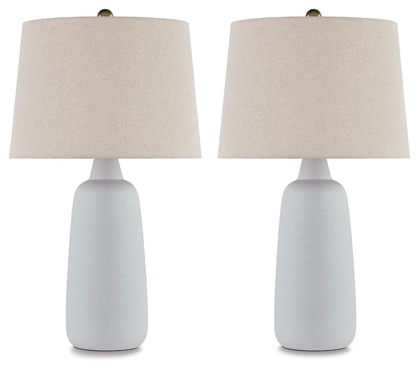 Avianic - White - Ceramic Table Lamp (Set of 2)